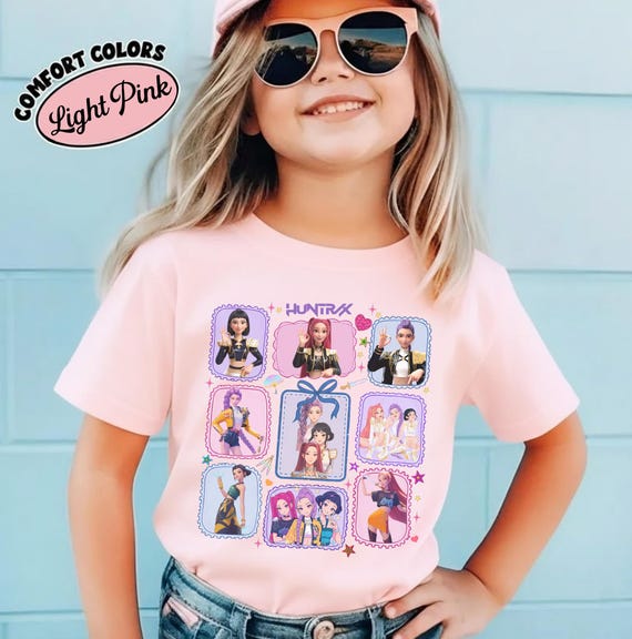 Kpop Demon Hunters T-Shirt, Kpop Huntrix Girls Tee, Huntrix Kids Shirt, Huntrix Girls Shirt, Mira Rumi Joey Shirt, Saja Girls Fan Shirt