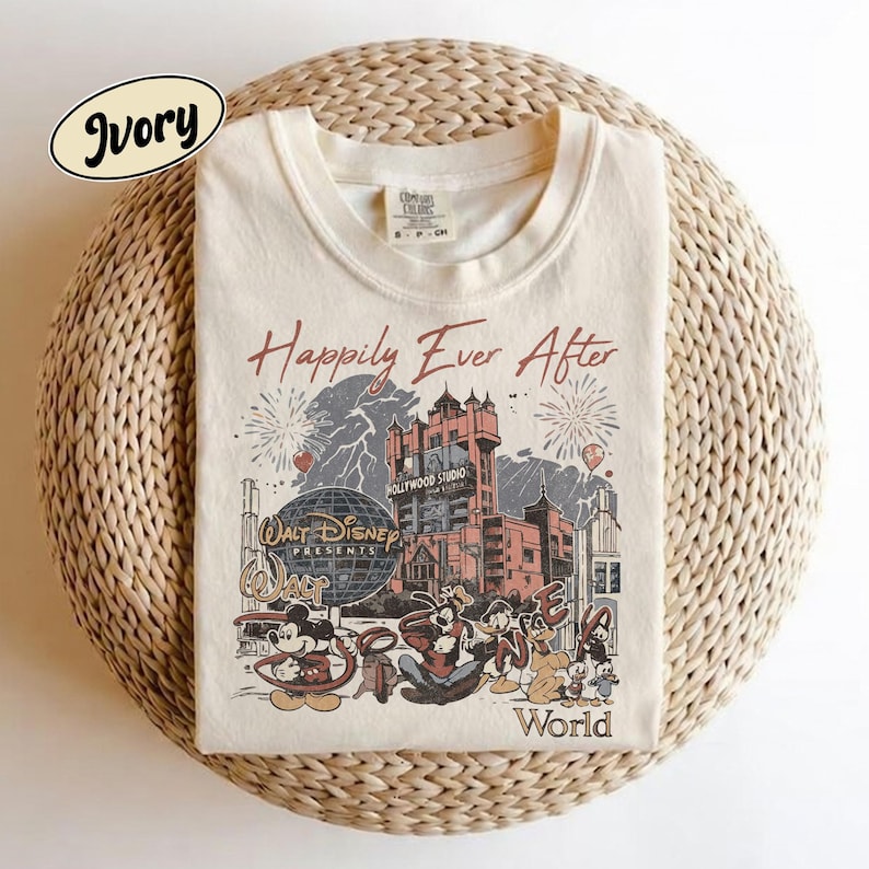 Camiseta vintage de Walt Disney World, camiseta retro de los Parques Disney, camiseta de Mickey y sus amigos, camiseta de Magic Kingdom, camiseta de Epcot 1982, camiseta de vacaciones de Disney imagen 1
