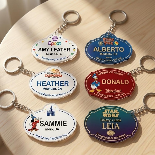 Custom Disney Acrylic Keychain, Disney Destination Keychain, Magic Kingdom Acrylic Keychain, Disney Vacation Trip