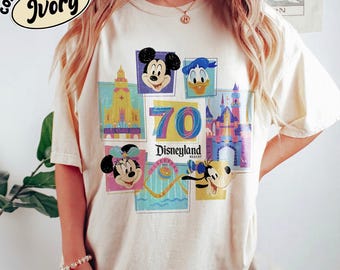 Retro Disneyland 70th Anniversary 1955-2025 Shirt, 70 Years of Magic Shirt, Disneyland Family Vacation 2025 Shirt, Platinum Celebration Tee