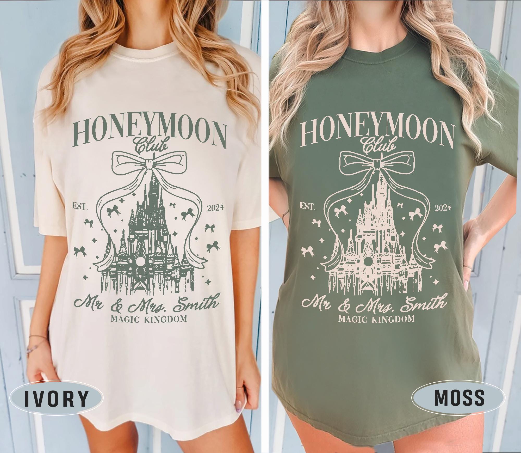 Personalized Disney Honeymoon Club Shirt, Mr Mrs Disneyland Shirt, Just Married Disney Shirt, Disney Couple Shirt, Disney Engagement Shirt