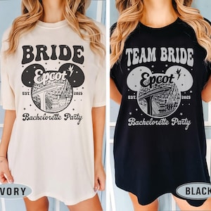 Retro Epcot Bachelorette Party Shirts, Custom Bach Party Shirt, Bride Team Bride Shirt, Custom Bride Shirt, Bride To Be, Disney Bride