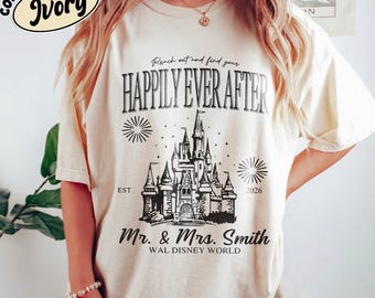 Glücklich je nach Komfort Farben T-Shirt, Disney Schloss Shirt, Disney Mr Mrs Shirt, erreichen Sie und finden Ihr Shirt, am besten Tag überhaupt Shirt