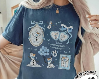 Coquette Bow Olaf Shirt, Disney Frozen Olaf Sweatshirt, Cute Olaf Fan Tee, Coquette Winter Snowman Shirt, Disney Family Trip Shirt