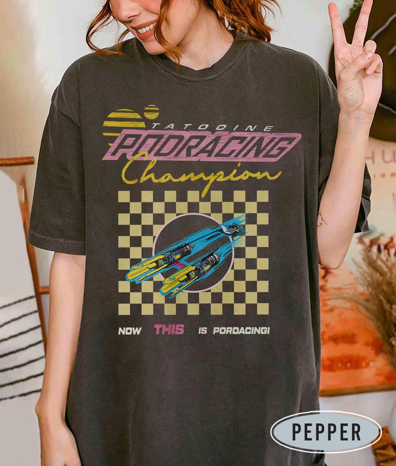 Retro Tatooine Podracing Champion Shirt, Star Wars Shirt, Hollywood Studios, Galaxy's Edge Trip Shirt, Star Wars Fan Gift, Disney Trip Shirt