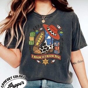 Vintage I Knew It I Knew You Comfort Color Shirt, TS and Toy Story 5 Friendship Shirt, Jessie Cowboy Tee, Disneyland Toy Story Shirt Pepper-Comfort