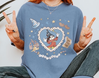 T-shirt Disney Fantasia Comfort Colors, shirt Mickey Magic, T-shirt Fantasia Sorcerer, Fantasmic Tee, shirt Disney Trip, shirt Magic Kingdom