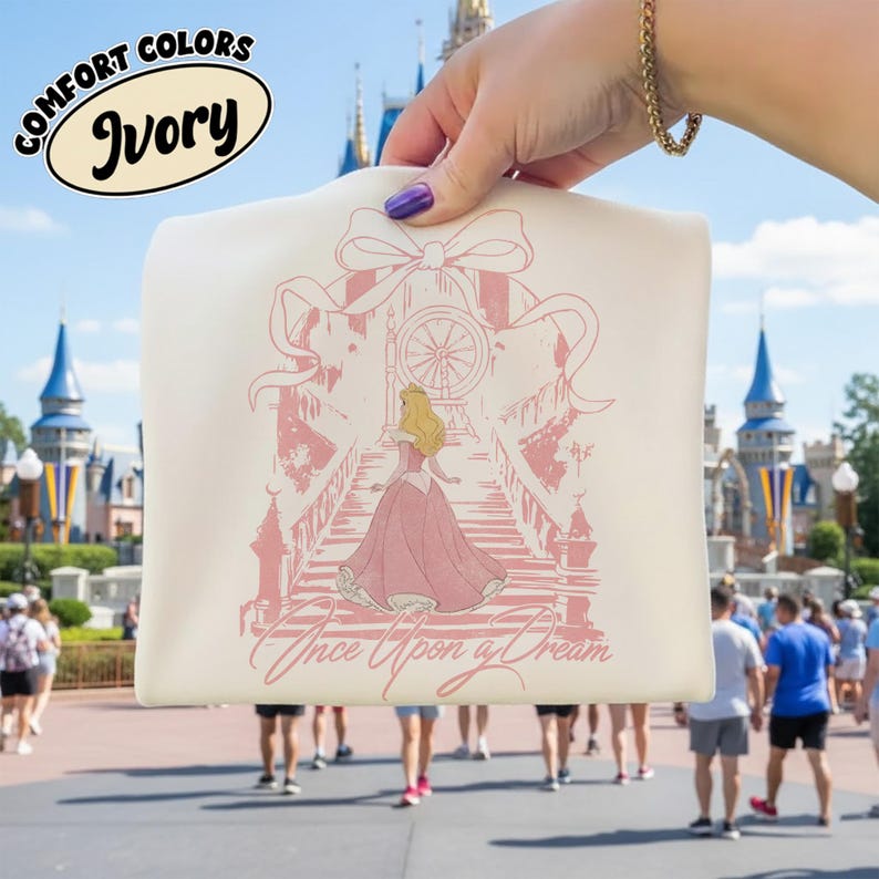 Once Upon A Dream Shirt, Vintage Disney Sleeping Beauty T-Shirt, Princess Aurora Coquette Tee, Pink Disney Princess Shirt, Disney Trip Shirt image 15