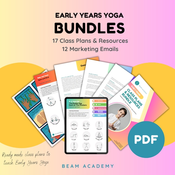Early Years Yoga Class Plan and Resources, Baby Yoga Class Plans, Toddler Yoga Class Plans, Preschooler Yoga Class Plans, Resources, Bundles