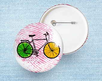 Vélo et vitamines ! Badge et Magnet 58 mm