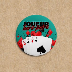 Joueur hors-paire - Badge et Magnet 58 mm