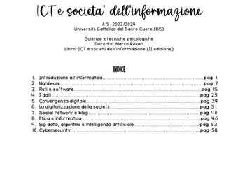 Appunti completi di Ict e società dell’informazione A.A. 2023/2024 (M. Rovati)