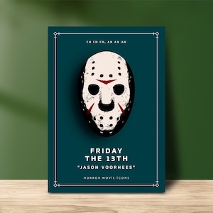 Friday the 13th Jason Voorhees poster, Premium Matte Paper