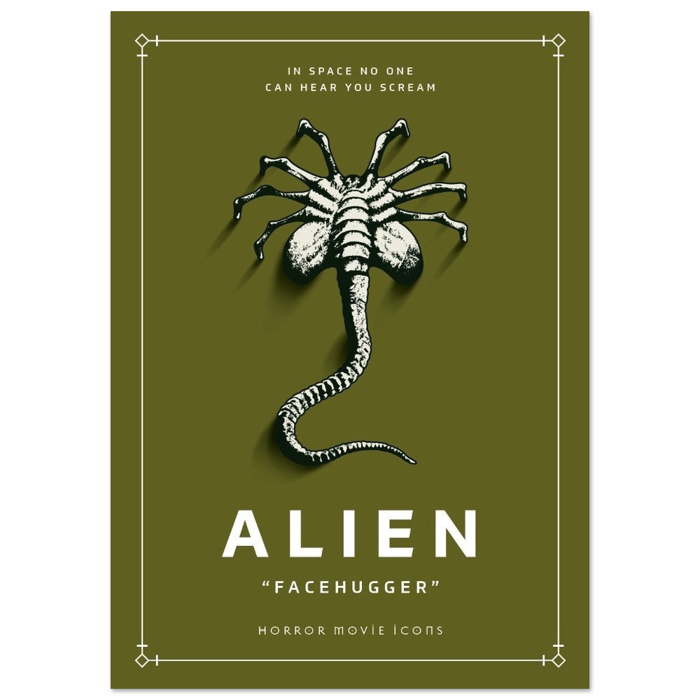 ALIEN Facehugger Poster, Premium Matte Paper Etsy