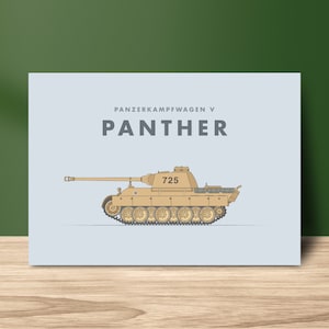 Panther Tank poster, Premium mat papier