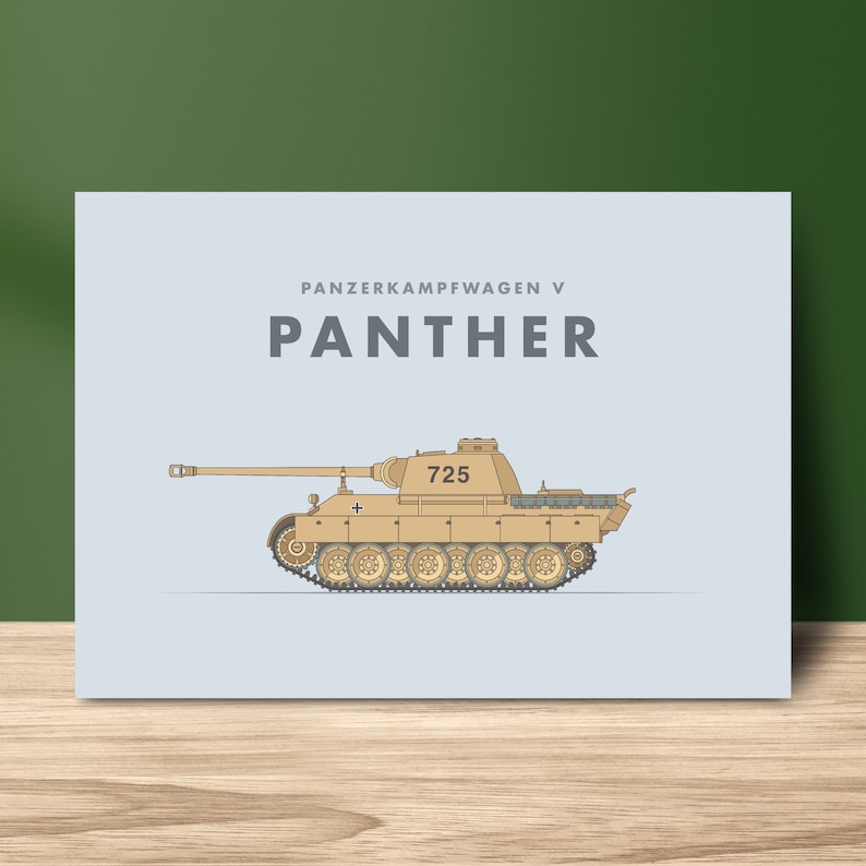 Panzer Poster Panther Tank Poster, Premium Mat Papier - Etsy