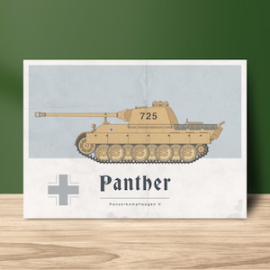 Panther Tank poster, Premium mat papier