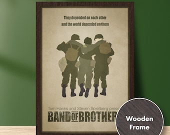 Band of Brothers TV-serie Poster, in houten lijst