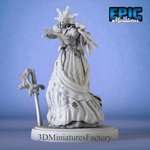 Miniature | Female Dark Bride - DnD Miniature for Tabletop Games - Premium dnd Miniature - Dungeons and Dragons - 3D Printed
