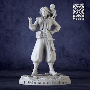 Miniature Thief from 28mm to 40mm scale - DnD Miniature for Tabletop Games - Premium dnd Miniature Dungeons and Dragons 3D Printed