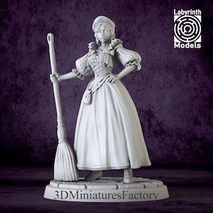 Female Miniature Innkeeper from 28mm to 72mm - DnD Miniature for Tabletop Games - Premium dnd Miniature - Dungeons and Dragons 3D Printed