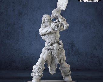 Miniatur | Jotun Frost Riese Attack - D&D Miniatur für Tabletop Spiele - Premium dnd Miniatur - Dungeons and Dragons - 3D Gedruckt
