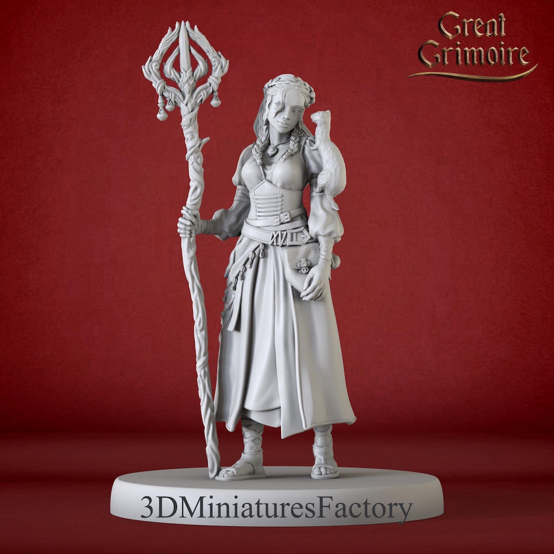 Mini Female Female Miniature Elowen - Dnd Miniature for Tabletop Games - Premium ...