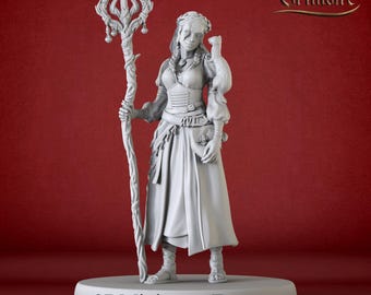 Female Miniature Elowen - DnD Miniature for Tabletop Games - Premium dnd Miniature - Dungeons and Dragons 3D Printed