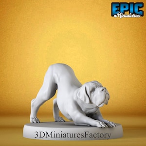 Miniatuur | Mastiff War Dog Stretch - DnD-miniatuur voor spelers op tafel - Premium dnd-miniatuur - Dungeons and Dragons