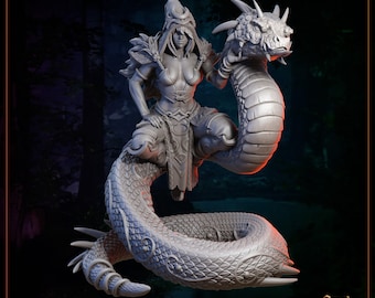 Snakecharmer Miniature Ariadne- DnD Miniature for Tabletop Games - Premium dnd Miniature -Dungeons and Dragons - 3D Printed