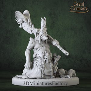Miniature | 35 Serpent folk shaman - DnD Miniature for Tabletop Games - Premium dnd Miniature - Dungeons and Dragons - 3D Printed