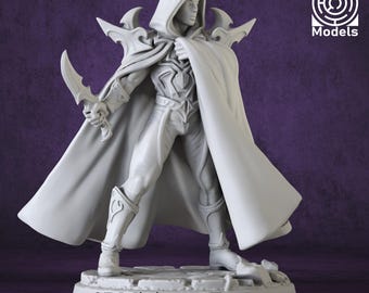 DnD Miniatur Elfe Schurke Assassine | 28–40 mm Fantasy Harz Mini | Pathfinder Tabletop-Rollenspiel
