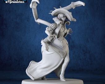 Spider Lady Run-miniatuur: harsfiguur voor DnD- en tabletop-RPG's