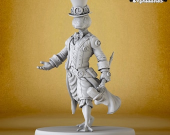Sir Gooselot Miniature | Steampunk Duck, DnD Tabletop Gaming