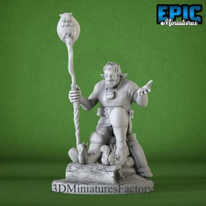 Miniature | Firbolg Druid Talking - DnD Miniature for Tabletop Games - Premium dnd Miniature Dungeons and Dragons 3D Printed