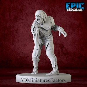 DnD Miniature| Zombie Villager Male - D Printed Dungeons and Dragons Figurine for Tabletop RPG