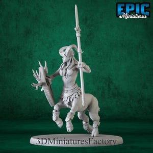 Faun Centaur Spear - DnD Miniature for Tabletop Games - Premium dnd Miniature Dungeons and Dragons 3D Printed