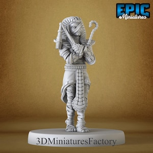 Miniature | Mummy Army Pharaoh - DnD Miniature for Tabletop Games - Premium dnd Miniature - Dungeons and Dragons - 3D Printed