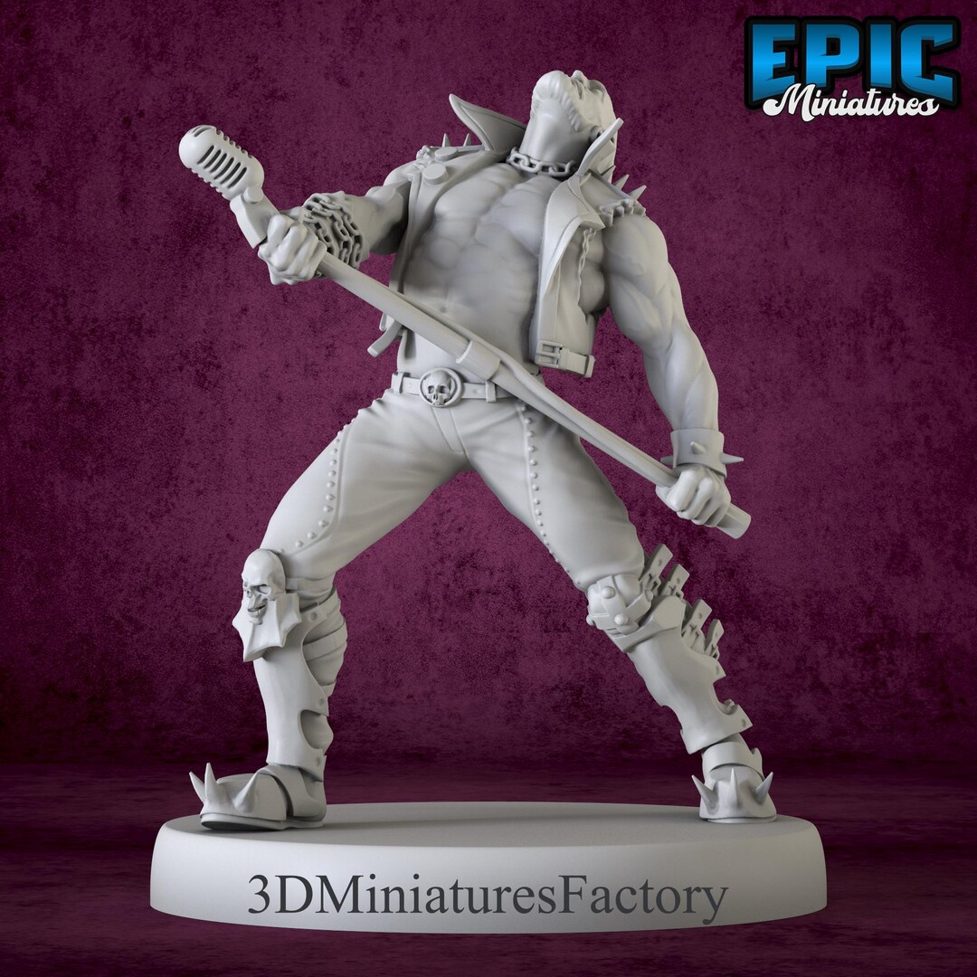 Hell Metal Bard Singing Miniature - Dnd Miniature for Tabletop Games - Etsy