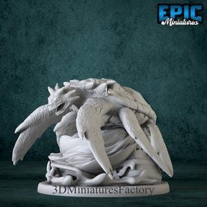 Miniature | Giant Sea Turtle Angry - DnD Miniature for Tabletop Games - Premium dnd Miniature - Dungeons and Dragons - 3D Printed