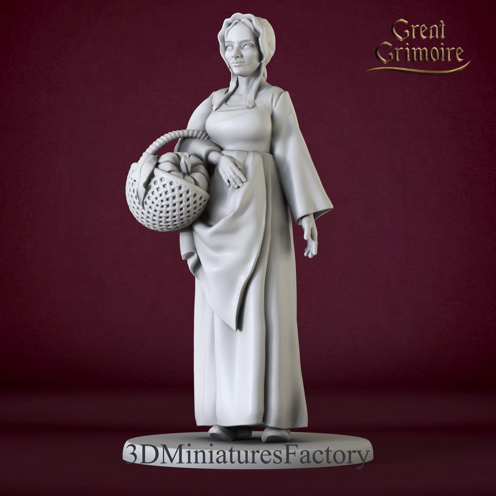 Miniature | Female Angela - DnD Miniature for Tabletop Games - Premium dnd Miniature - Dungeons and Dragons - 3D Printed