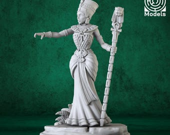 Priestess of Taweret Miniature – Resin Figure for DnD and Tabletop RPGs