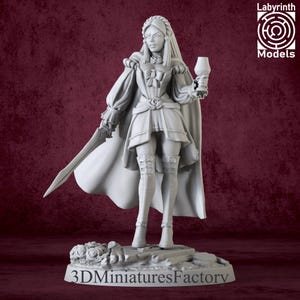 Miniature | Female Vampire  - Role Playing Miniatures - DnD Miniature for Tabletop Games - Premium dnd Miniature