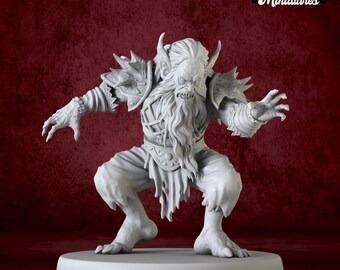 Dwarf Vampire Miniature | DnD Tabletop RPG, 3D Printed