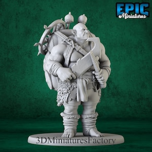 Miniature | Ogre Butcher - Player DnD Miniature for Tabletop Games - Premium dnd Miniature - Dungeons and Dragons