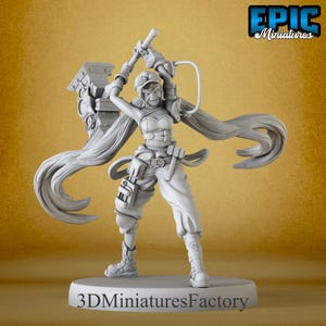Miniature | Tinkerer Bethy Attack - Player DnD Miniature for Tabletop Games - Premium dnd Miniature - Dungeons and Dragons