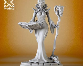 Miniature |Twilight Witch Halloween Collection - DnD Miniature for Tabletop Games - Premium dnd Miniature - Dungeons and Dragons -3D Printed