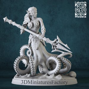 Miniature | Abyss Siren 2 - DnD Miniature for Tabletop Games - Premium dnd Miniature - Dungeons and Dragons - 3D Printed