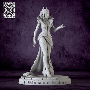 Miniature | Elf female - Role Playing Miniatures - DnD Miniature for Tabletop Games - Premium dnd Miniature
