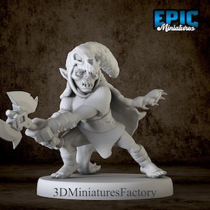 Goblin Krieger Miniatur - DnD Miniatur für Tabletop Spiele - Premium dnd Miniatur - Dungeons and Dragons - 3D Gedruckt